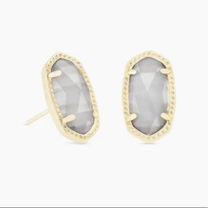 Kendra Scott Ellie Gold Stud Earrings In Slate